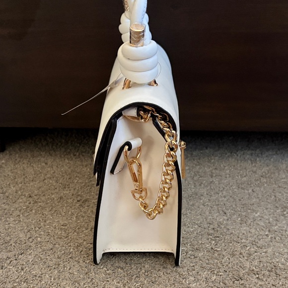 Aldo Cream Satchel/ Crossbody with Gold Details - Picture 8 of 9